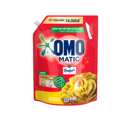 VN-LS-039 Nước giặt OMO Matic Comfort Tinh Dầu Thơm Cửa Trên Túi 2kg