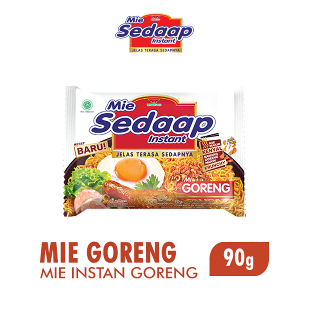 ID-PNN-014 Sedaap Mi GORENG Instant Dengan Bawang Renyah Kriuk/ Delicious FRIED Instant Noodles with Crispy Crispy Onions 90g