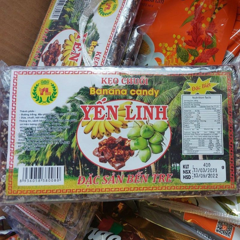 VN-CNCL-003 Kẹo chuối Yến Linh 400g