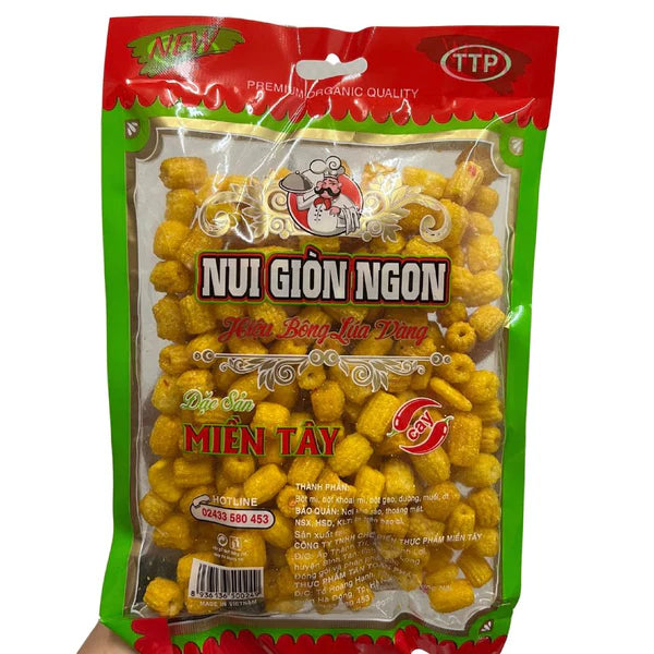 VN-SNF-004 Nui giòn ngon hiệu bông lúa vàng vị cay 200g