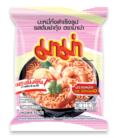 TH-PNN-007 มาม่า บะหมี่ Mama instant noodles, Tom Yum Kung flavor, 55 grams