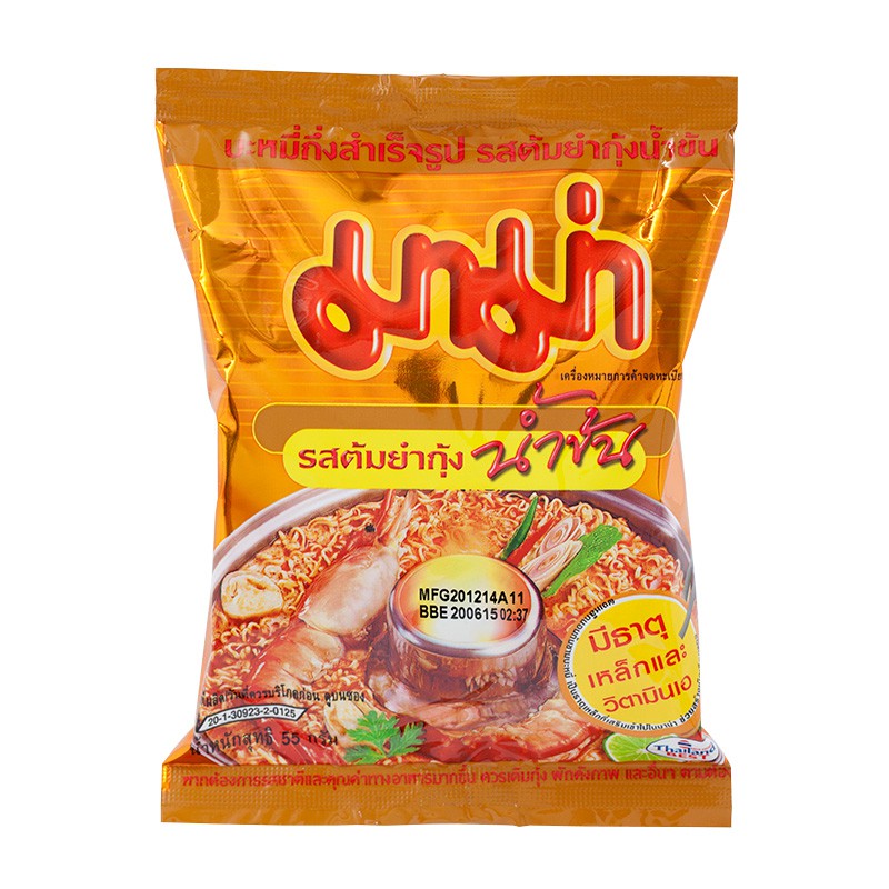 TH-PNN-008 มาม่า บะหมี่ Mama Tom Yum Kung Creamy Soup Instant noodles 55 grams