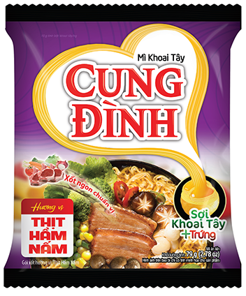 VN-PNN-036 Mì Cung Đình Thịt Hầm Nấm gói 79g