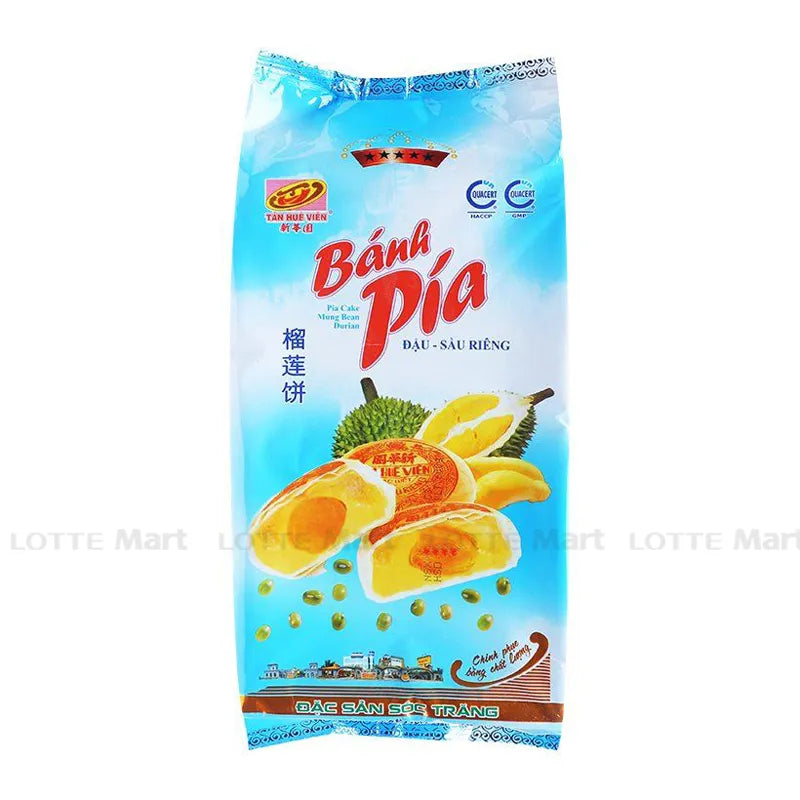 VN-BK-010 Bánh Pía Tân Huê Viên Nhân Đậu Xanh- Sầu Riêng (5 Sao) Gói 600g