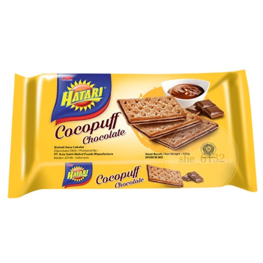 ID-CK-003 HATARI COCOPUFF CHOCOLATE BISKUIT 170G