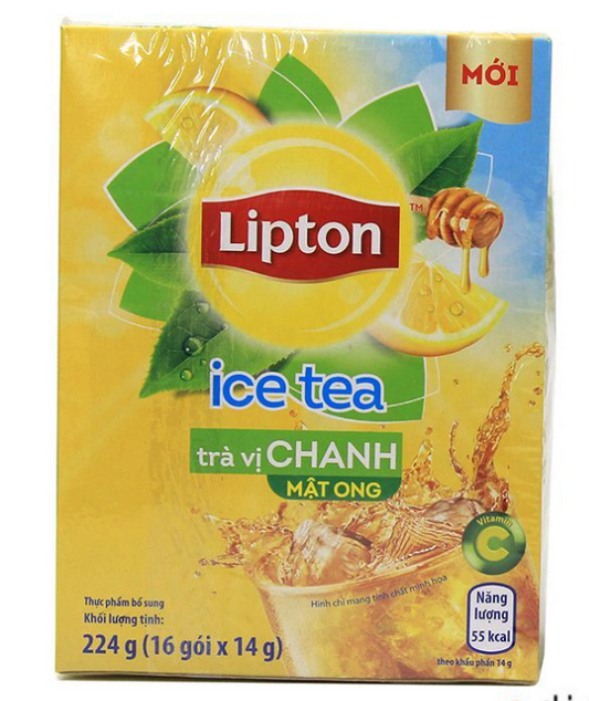 VN-TNI-005 TRÀ LIPTON ICE TEA VỊ CHANH MẬT ONG HỘP 16gói x 14g