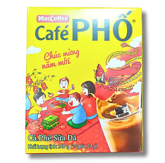 VN-CF-002 Cà Phê Sữa đá MacCoffee Café Phố Hộp 240g (10gói x 24g)