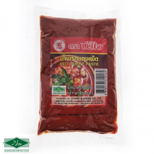 TH-CNS-020 น้ำใจน้ำพริกแกงเผ็ด Namjai Red Curry Paste 500g.