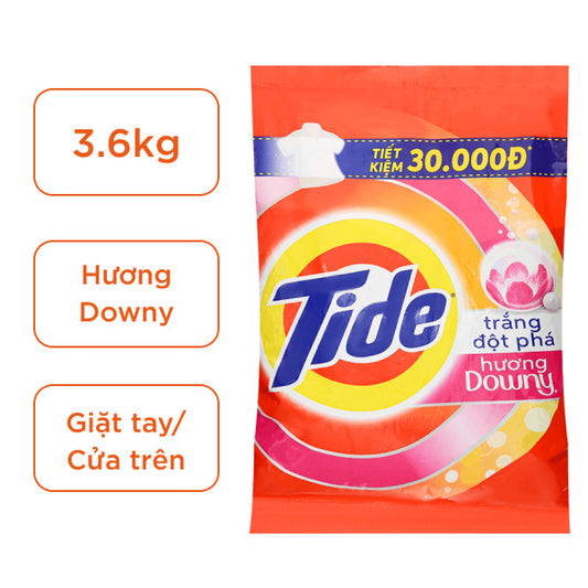 VN-LS-001 Bột giặt Tide trắng đột phá hương Downy túi 3.6kg