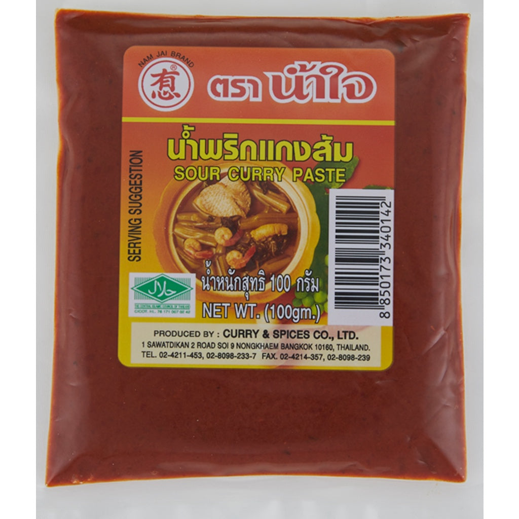 TH-CNS-014 น้ำใจน้ำพริกแกงส้ม Namjai Sour Curry Paste 100g.