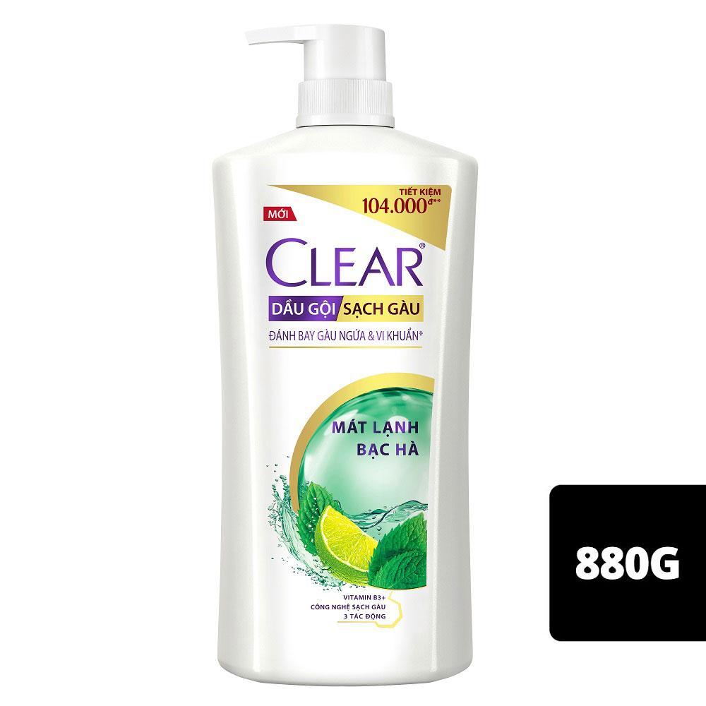 VN-SNC-022 Dầu gội Clear bạc hà mát lạnh sạch gàu 880g