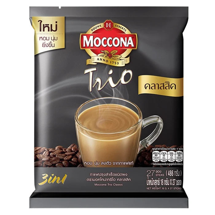 TH-CF-006 มอคโคน่า ทรีโอ คลาสสิค 3อิน1 Moccona Trio Classic 3in1 instant coffee powder 486 grams.