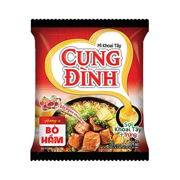 VN-PNN-062 Mì Khoai Tây Cung Đình Hương Vị Bò Hầm 77g