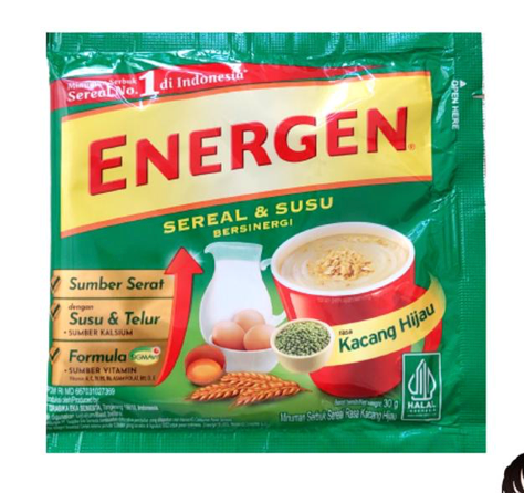 ID-CRNGR-002 Energen Sereal & Susu Rasa Kacang Hijau Sachet 30 gr x 10