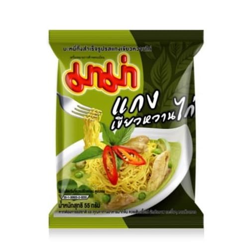 TH-PNN-010 มาม่ากึ่งสำเร็จรูป รสแกงเขียวหวานไก่ ไนจีเรีย Instant Mama Noodles Thai Chicken Green Curry Flavor Nigeria 55g