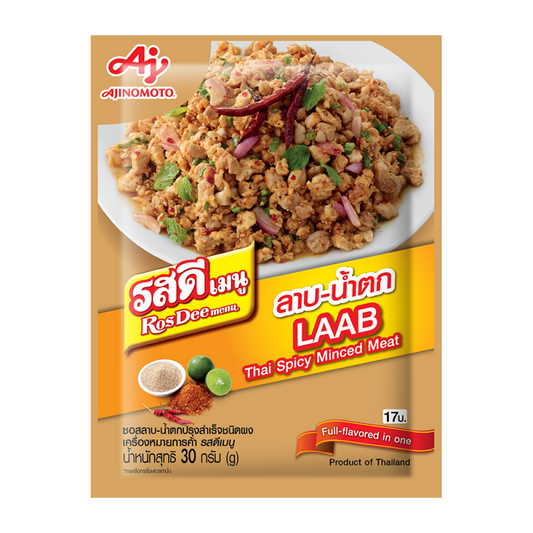 TH-CNS-011 อายิโนะโมะโต๊ะ รสดี เมนู ลาบไทยเนื้อสับ Ajinomoto Rosdee Menu Larb Thai Spicy Minced Meat 30g