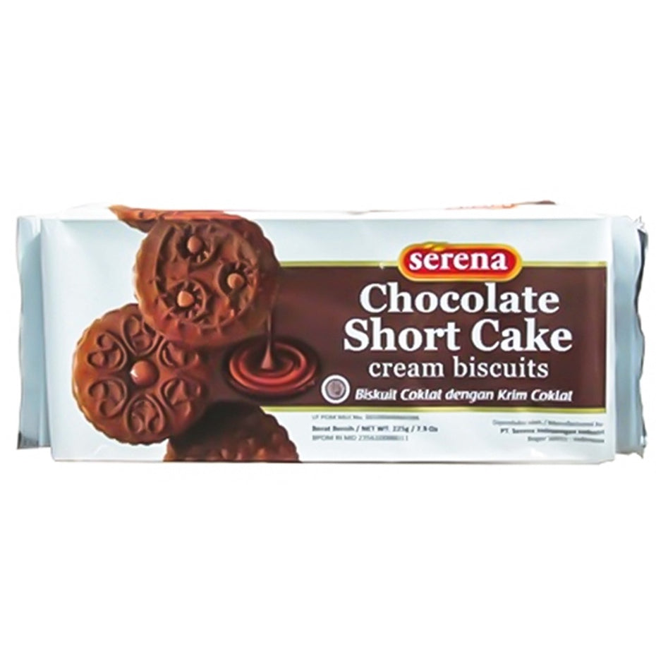 ID-CK-022 Serena Biscuit Short Cake Cream Chocolate Pck 225G