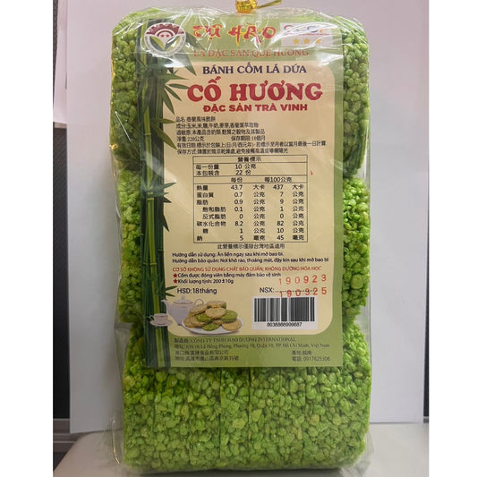 VN-SNF-003 Bánh Cốm Vị Lá Dứa Hiệu Cố Hương Gói 220g