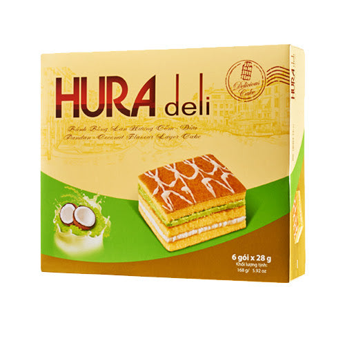 VN-BK-003 Bánh Hura Deli hương Cốm Dừa - Hộp 168 gam