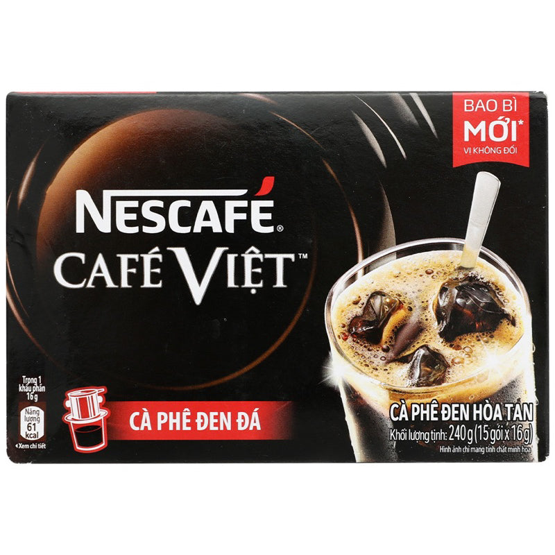 VN-CF-007 CÀ PHÊ ĐEN ĐÁ NESCAFE CAFE VIỆT HỘP (15 gói x16g)