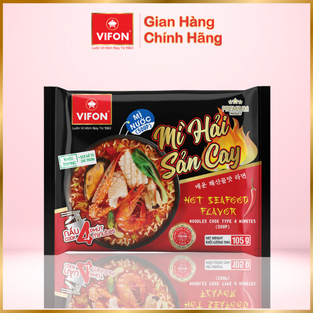 VN-PNN-060 Mì Hải Sản Cay VIFON 105g