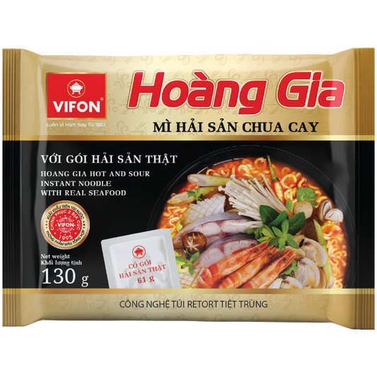 VN-PNN-031 Hoàng Gia Mì Hải Sản Chua Cay Có Gói Hải Sản Thật 130g